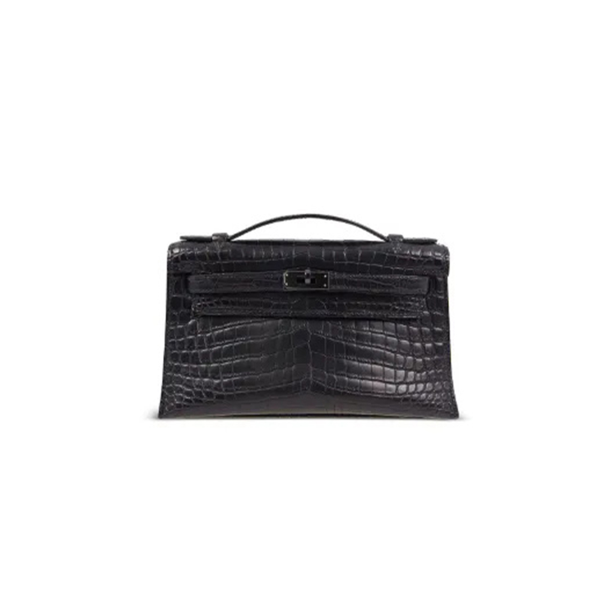 H**mes master kelly black 89 alligator matt (22*14*7cm)